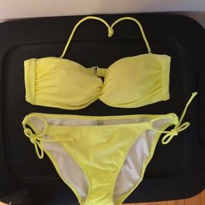 Victoria’s Secret neon strapless bikini